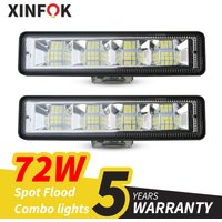 72W Car Work Light LED Bar 4x4 24 LED Working Bar Offroad SUV ATV Tractor Boat Trucks Excavator 12V 24V led Combo Beam