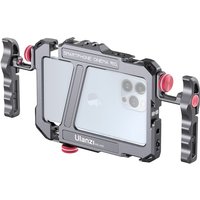 Ulanzi Lino Phone Video Vlog Cage with Adjustable Handle for iPhone 15 14 13 Pro Max Cold Shoe Mount for Microphone Flash Light