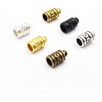 Onebeading Fit 5mm Cord Crimp End Caps Buckle Tips Necklace Bracelet Connectors Clasp DIY Making Accessories 13x7mm 30pcs K04189