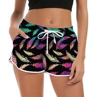 Woman Swim Shorts Women Summer Beach Gym Shorts Mujer Sexy Sport Loose Surf Swimwear Athletic Running Board Short Pant Quick Dry
