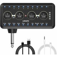 Lekato Electric Guitar Headphone Amplifier System Wireless Multi-Effects Amp Recording Music Bypass Mode Distortion Effect
