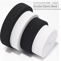 2-10meters White Black Nylon Elastic Bands High Elastic Flat Rubber Band For Sewing Garment Trousers Shorts Skirt Accessories