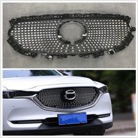 FRONT RACING GRILLE MESH BUMPER MASK COVER GRILLS FOR MAZDA CX-5 CX5 CX8 CX-8 2017 2018 2019 2020 2021 EXTERIOR ACCESSORIES