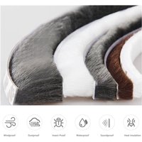 5M Brush Strip Self Adhesive Door Window Sealing Strip Door Window Windproof Anti Insect Strip Gasket Home Living Supplies