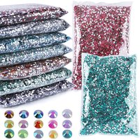 Bunte Großhandel Harz Glitzer Strasssteine Nicht Hotfix Flatback Strass Kristall Edelsteine Strasssteine für DIY Nail Art Dekorationen