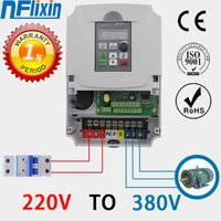 4KW 220V to 380 Single Phase Input 3 Phase Output PWM Frequency Converter Drive Inverter CNC Motor Speed 5HP VFD VSD New 2022