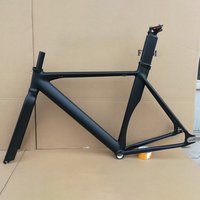 700C 52CM Fixie Bike Frame Aluminum Alloy Low Wind Resistance Muscle Frameset Fixed Gear Track Bike Front Alloy Or Carbon Fork