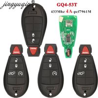 jingyuqin GQ4-53T 433MHz 4A Chip Fobik Remote Car Key fob for For Dodge RAM Jeep Cherokee Sport KL Chrysler Town & Country 2014+
