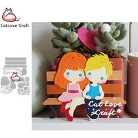 Catlove Couple Chair Metal Cutting Dies Scrapbooking Mold Stencil Die Cuts Card Making DIY Craft Embossing New Dies For 2021