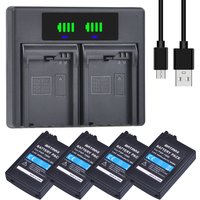 Batmax PSP1000 3600mAh Battery+LED Fast Dual Charger For Sony PSP-110 PSP-1001 PSP-1000 PlayStation Portable PSP1000 Console
