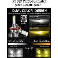 ZTZPIE 28000LM 120W Tricolor Lamp 9005/HB3 9006/HB4 H1 H8 H7 H4 H11 H9 H3 9012 Led Headlight Cob CHIP Car Fog Light Bulb 12V