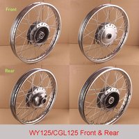 Motorcycle Spokes Rim for Honda Dayun Lifan Jialing WY125 CGL125 JH125 18 Inch Front 1.40-18 Rear 1.60-18 Wheel With Brake Panel