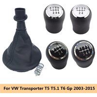 5/6 Speed For VW Volkswagen Transporter T5 T5.1 T6 Gp 2003-2015 Gear Stick Shift Knob Leather Gaiter Boot Cover Car Styling