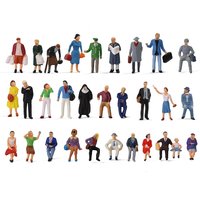 Evemodel 30pcs HO scale 1:87 Standing Seated Passenger People Painted Figures Model Train Layout P8721