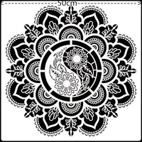 50*50 cm size craft mandala Tai Chi Bagua for painting diy stencils stamped photo album embossed paper card on wood, fabric wall