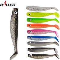 Balleo 10pcs Soft Lure 6.5cm/2.1g Hand-painted 3D Eyes Silicone Fishing Lure Wobbler Soft Baits for Fishing Bait shad Worm