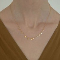 Collier à breloques en forme de larme, collier suspendu en acier inoxydable, collier à chaîne simple minimaliste