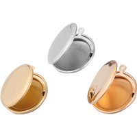 5pcs Mirror Polished Stainless Steel Round Photo Frame Locket Pendant 3 Colors For DIY Charms Jewelry Making Gift 25 * 30MM
