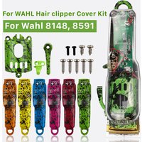 For WAHL 8148 8591 Full Set Hair Clipper Modified Shell Camouflage Inkjet Lower Cover Transparent Upper Cover 6 Colors G0601