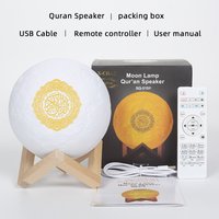 Quran Speakers Bluetooth Wireless Muslim Night Light Quran speakers 3D Moon With APP Control Quran Speaekr Koran Touch Lamp
