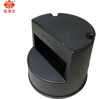 Aixiangru Movable Plastic Step Stool,2-Step Ladder,Footstool with Wheels,Stepladder Spring Casters,Easy Move,Home Mall Use,Black