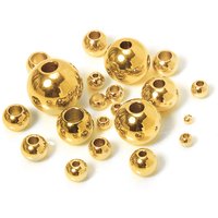 100pcs Stainless Steel Gold Color Spacer Beads Loose Bead