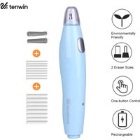 tenwin Electric Eraser Kit with 16 Eraser Refills Rechargeable Pencil Eraser One-button Control Gift Stationery Supplies
