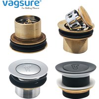 Push Down Shower Bath Pop-up Drainer Deodorization Basin Sink Waste Drainage Strainer Black/Gold/Chrome Colors