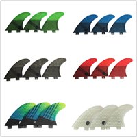 UPSURF FCS FINS M Honeycomb Fiber Surfboard Fins Double Tabs 1 Base Surf Fin High Porformance Surfing Fin Quilhas