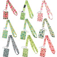 JF1034 Summer Fruit Pattern Watermelon Strawberry Lemon Lanyard For Key ID Card Pass Gym USB Badge Holder DIY Hanging Rope
