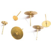 20/100 pcs Stainless Steel Blank Earring Stud Base Fit 3/4/5/6/8/12mm Cabochon Earplug Settings DIY Jewelry Making Accessories