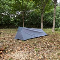 Lightweight Backpacking Tent with Carry Bag, Portable Waterproof Tent for Camping, Hiking, No Pole, 1 Person