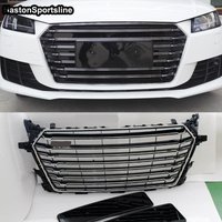 TT TTS Style Chrome Frame Black Front Bumper Grill Grille for Audi TT TTS Sline 2015-2020 Car Styling Accessories