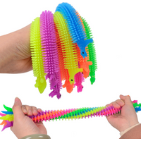 1/3/6pcs Funny Worm Noodle Stretch String Anti Stress Relief Toy Dinosaur TPR Rope String Autism Vent Toy for Kid Christmas Gift
