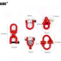 Metal Trailer Towing Buckle Tow Shackle Hook Decorations for 1/10 RC Rock Crawler Car Axial SCX10 Traxxas TRX4 D90 YIKONG D110