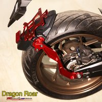 Motorcycle Rear Carbon Fender Mudguard Splash Guard With Red License Plate For 2019-2022 Honda CBR650R CB650R