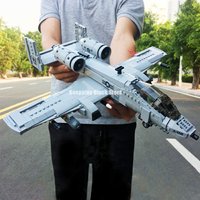 War A10 Attack Fighter Building Block Military AC-130 Airforce Plane Model Bricks Set WZ10 Helicopter Toys For Kid Birthday Gift