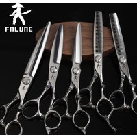 FnLune-Ciseaux de salon de coiffure professionnels, accessoires de barbier, coupe de cheveux, cisaillement amincissant, outils de coiffure, 6 po