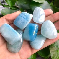 100gBeautiful Natural Aquamarine Tumbled Stone Polished blue gemstone crystal rough