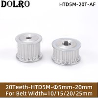 HTD 5M 20T Timing Pulley 20Teeth 5M-20T 16mm/21mm Width Toothed Belt Pulley 5/6/8/10/12/14/15mm Bore Gear Pulley for CNC Machine