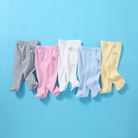 Lawadka 0-12M coton nouveau-né bébé garçon fille pantalon solide enveloppement pied pantalons longs décontracté bébé Leggings pour filles garçons printemps automne