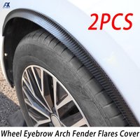 73cm 29" Carbon Fiber Wheel Eyebrow Arch Fender Flares Cover Trim Mudguards Protective Lip Strips Mud Flaps Universal Stickers