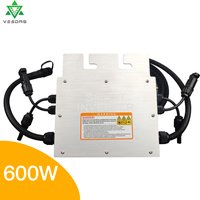 600W 700W Micro Solar Panel Smart Inverter Pure Sine Wave Home Inversor 30V 36V MPPT On Grid Tie Inversor Ip65 for 110V 220V AC