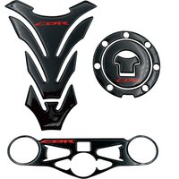 Motorcycle Carbon Fiber Look Decals Gas Fuel Tank Pad Triple Clamp Tankcap Protector Stickers Set For Honda CBR 1000RR 2008-2013