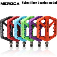 MEROCA Nylon Bicycle Pedals Ultralight Seal Bearings Mountain Road Bike Flat Platform WaterProof Bicycle Pedals Non-Slip Parts