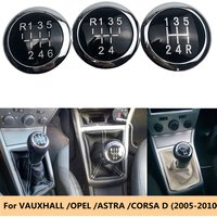 5/6 Speed Car Gear Shift Knob Top Emblem Cap Cover For VAUXHALL OPEL ASTRA III H CORSA D 2004 2005 2006 2007 2008 2009 2010