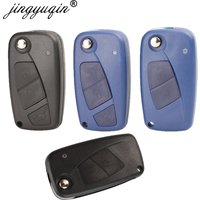 jingyuqin Flip Folding Remote Car Key Case Shell Cover Fob For FIAT Iveco Punto Ducato Stilo Panda Idea Doblo Bravo 2/3 Buttons