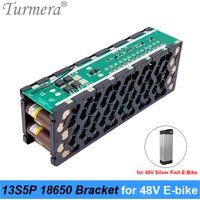 Turmera-Batterie Silver Fish, support 13S5P 18650, 13S, 15A, équilibrage BMS, soudage dégradpour vélo électrique 52V, utilisation 24.com