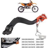 CNC Aluminium Hinten Bremspedal Hebel Für KTM EXC 200 250 300 SECHS TAGE 2004 2005 2006 2007 Motocross MX motorrad Bremse Saver