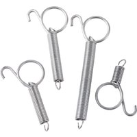 4Pcs Cage Door Spring Hook Metal Spring Hooks Sturdy Tension Fixing Spring Multipurpose For Wire Rabbit/Bird/Hamster Cages